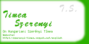 timea szerenyi business card
