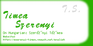 timea szerenyi business card